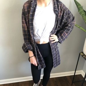 FLASHSALE-Eddie Bauer bleach dyed oversize flannel